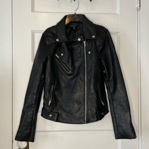 Romeo & Juliet Couture Motto Leather Jacket